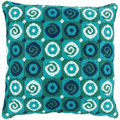 Vervaco PN-0144020 Kit de broderie pour coussin - Bleu/Turquoise - Coussin Vervaco PN-0144020 Kit de broderie pour coussin - Bleu/Turquoise - Coussin