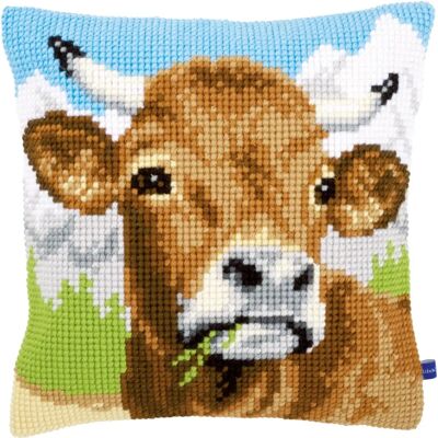 Vervaco Brown Cross-Stitch Cushion - Cotton, Multicolored - 40x40cm Vervaco Brown Cross-Stitch Cushion - Cotton, Multicolored - 40x40cm