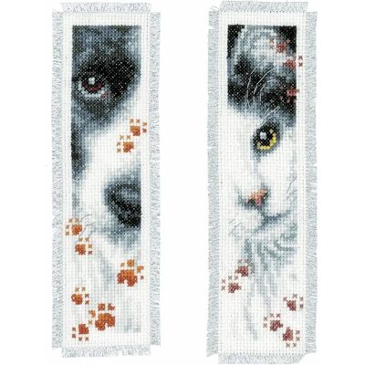 Vervaco korsstygnsbroderikit - 2 delar - Vit Vervaco korsstygnsbroderikit - 2 delar - Vit