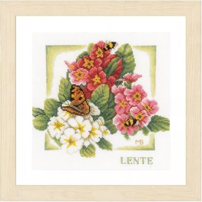 Lanarte Kit de point de croix - 25x25 cm - Blanc - Publicité Lanarte Kit de point de croix - 25x25 cm - Blanc - Publicité