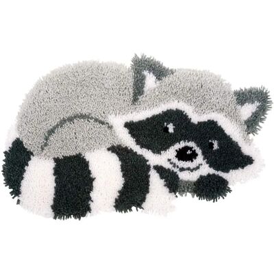 Vervaco Handmade Raccoon Rug Kit - Stramin, 55x32cm Vervaco Handmade Raccoon Rug Kit - Stramin, 55x32cm