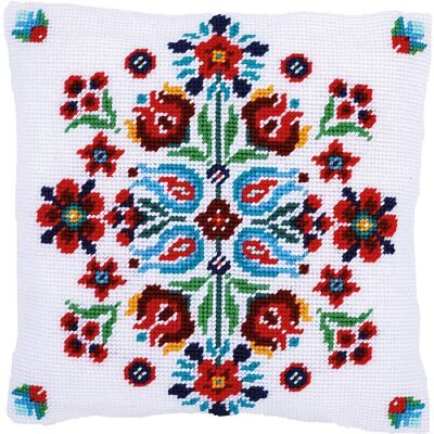 Vervaco LMV Folklore Gobelin - PN-0168199 - 26 punti/10 cm - Tela di cotone - Kit cuscino Vervaco LMV Folklore Gobelin - PN-0168199 - 26 punti/10 cm - Tela di cotone - Kit cuscino