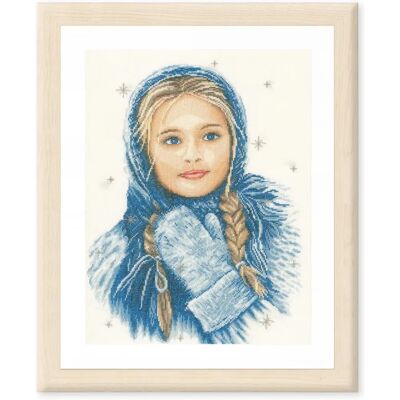 Lanarte Leinen Kreuzstichset - Wintermädchen - Kreuzstichset Lanarte Leinen Kreuzstichset - Wintermädchen - Kreuzstichset