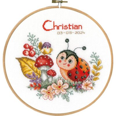 Vervaco Kit de broderie au point de croix coccinelle - Kit de broderie Vervaco Kit de broderie au point de croix coccinelle - Kit de broderie