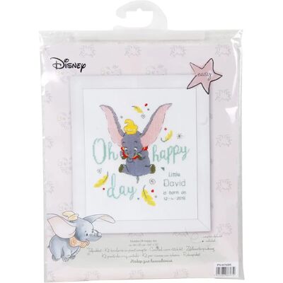 Vervaco PN-0176205 Disney Dumbo Oh happy day Kit ricamo, Cotone, multicolore - Artigianato Vervaco PN-0176205 Disney Dumbo Oh happy day Kit ricamo, Cotone, multicolore - Artigianato