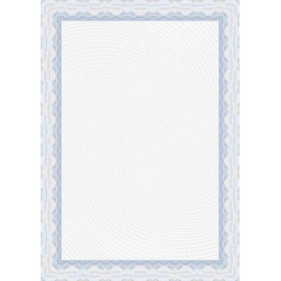 Decadry blå kantcertifikatpapper - A4, 115gsm, 25 blad Decadry blå kantcertifikatpapper - A4, 115gsm, 25 blad