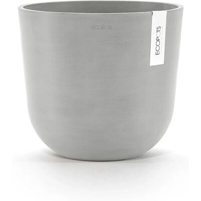 ECOPOTS Oslo Bianco Grigio Ø25 H22 - Vaso Rotondo ECOPOTS Oslo Bianco Grigio Ø25 H22 - Vaso Rotondo