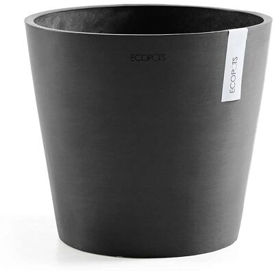 Pot de Fleurs Ecopots Amsterdam Gris Foncé - Réservoir d'Eau - 40cm - Publicité Pot de Fleurs Ecopots Amsterdam Gris Foncé - Réservoir d'Eau - 40cm - Publicité
