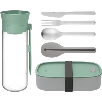 Zestaw lunch box BergHOFF Leo - Miętowy, Zielony, Przejrzysty Zestaw lunch box BergHOFF Leo - Miętowy, Zielony, Przejrzysty