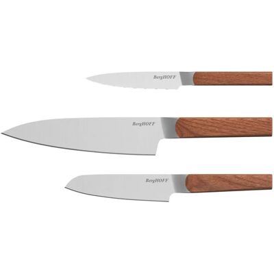 Set de 3 couteaux de cuisine BergHOFF 1315075 - Acier inoxydable - Publicité Set de 3 couteaux de cuisine BergHOFF 1315075 - Acier inoxydable - Publicité