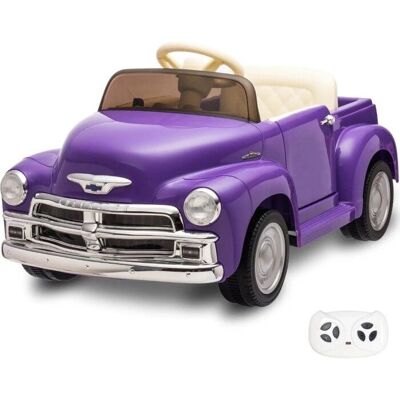 Coche eléctrico infantil Chevrolet 3100 - Seguridad y diversión - 12V - Púrpura Coche eléctrico infantil Chevrolet 3100 - Seguridad y diversión - 12V - Púrpura