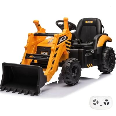 Camión volquete para niños JCB amarillo 12V - Juego seguro y habilidades motoras Camión volquete para niños JCB amarillo 12V - Juego seguro y habilidades motoras