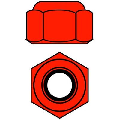 Revtec - M3 Rood - Aluminium - Hex nut Revtec - M3 Rood - Aluminium - Hex nut