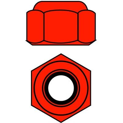 G-Force RC - GF-0400-045 - Rood - M4 - nut G-Force RC - GF-0400-045 - Rood - M4 - nut