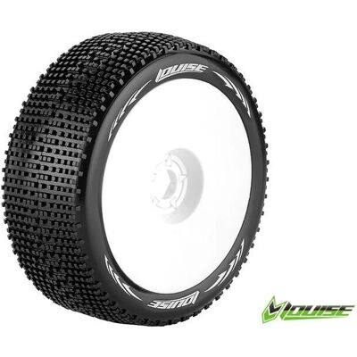 Louise - B-GROOVE Soft - Wit - 1/8 buggy - Banden op velg Louise - B-GROOVE Soft - Wit - 1/8 buggy - Banden op velg
