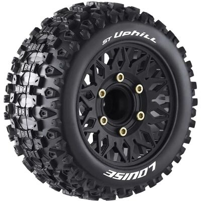Louise ST-Uphill 1/10 stadiontruck banden - zwarte velg - zacht - bandenset Louise ST-Uphill 1/10 stadiontruck banden - zwarte velg - zacht - bandenset