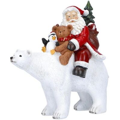 UNKNOWN - St. Weihnachtsmann auf einem Eisbären - Weihnachtsfigur - Polar bear - Decorative item UNKNOWN - St. Weihnachtsmann auf einem Eisbären - Weihnachtsfigur - Polar bear - Decorative item