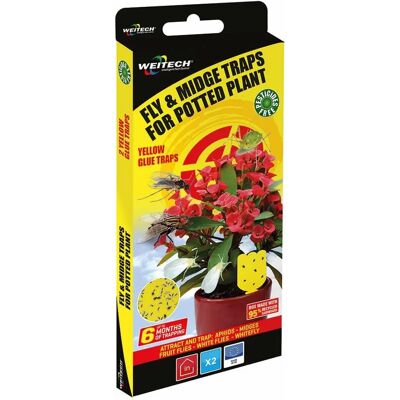Weitech Gelb Topffalle für Mücken und Fliegen - Topffalle für Mücken und Fliegen Weitech Gelb Topffalle für Mücken und Fliegen - Topffalle für Mücken und Fliegen