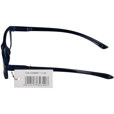 pharmaGLASSES Modèle +1.50 Bleu foncé - Lunettes de lecture pharmaGLASSES Modèle +1.50 Bleu foncé - Lunettes de lecture