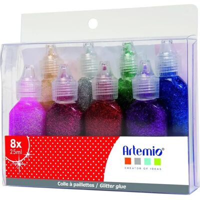Kit de Colle Pailletée Artemio - Multicolore - 8x20ml Kit de Colle Pailletée Artemio - Multicolore - 8x20ml