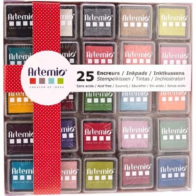 Ensemble de 25 Tampons encreurs Artemio - Assortiment de Couleurs Ensemble de 25 Tampons encreurs Artemio - Assortiment de Couleurs