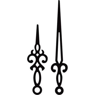 Lancette dell'orologio retrò 7 & 10 cm - Artemio nero Lancette dell'orologio retrò 7 & 10 cm - Artemio nero