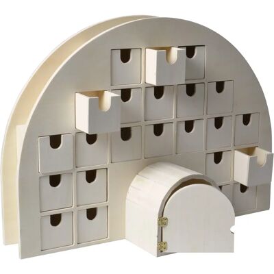 Calendrier de l'Avent Artemio Igloo - Bois FSC naturel - 44 x 15,5 x 32 cm - Calendrier de l'Avent - Publicité Calendrier de l'Avent Artemio Igloo - Bois FSC naturel - 44 x 15,5 x 32 cm - Calendrier de l'Avent - Publicité