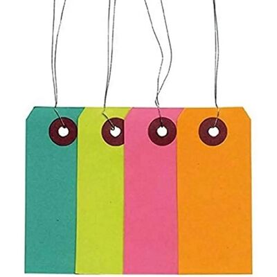 Etiquetas multicolores Artemio con alambre metálico - 4.5-5cm Etiquetas multicolores Artemio con alambre metálico - 4.5-5cm