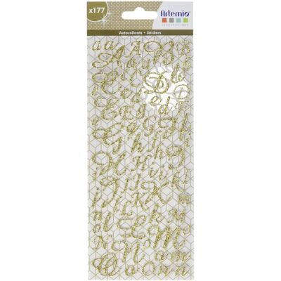 Autocollants de lettres dorées Artemio avec paillettes Autocollants de lettres dorées Artemio avec paillettes