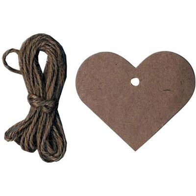 Artemio Étiquettes Cœur Kraft Marron - Étiquettes Artemio Étiquettes Cœur Kraft Marron - Étiquettes