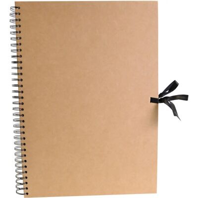Artemio A3 Kraft Spiral Album - 40 Pages - Black Ribbon Artemio A3 Kraft Spiral Album - 40 Pages - Black Ribbon