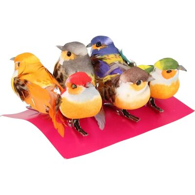 Artemio Fågelfigurset - Flerfärgad, 6 st, 6x2,5x5 cm Artemio Fågelfigurset - Flerfärgad, 6 st, 6x2,5x5 cm