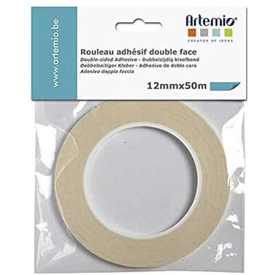 Nastro biadesivo Artemio - 12mm Bianco 50m - Nastro per bricolage Nastro biadesivo Artemio - 12mm Bianco 50m - Nastro per bricolage