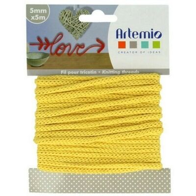 Artemio Gele Wol - 5 m x 5 mm - Breigaren Artemio Gele Wol - 5 m x 5 mm - Breigaren