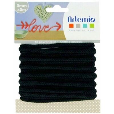 Artemio 13001055 Garn - Schwarz - 5 m x 5 mm - Wolle Artemio 13001055 Garn - Schwarz - 5 m x 5 mm - Wolle
