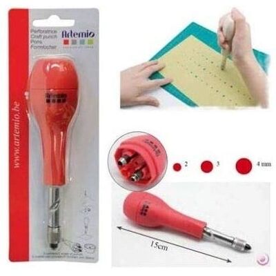 Artemio Craft Punch - 3 Point Perforator - 2-3-4 mm Artemio Craft Punch - 3 Point Perforator - 2-3-4 mm