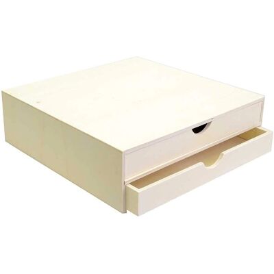 Artemio Scatola di stoccaggio in legno marrone - 34,5x34x10cm - Scatola di stoccaggio Artemio Scatola di stoccaggio in legno marrone - 34,5x34x10cm - Scatola di stoccaggio
