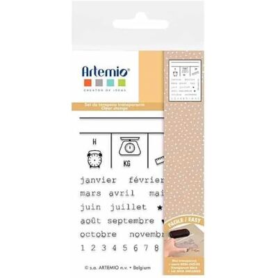 Set di timbri trasparenti Artemio - Nascita - Personalizza Set di timbri trasparenti Artemio - Nascita - Personalizza