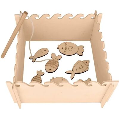 Juego de Pesca en Madera Artemio - 26x26x12 cm Juego de Pesca en Madera Artemio - 26x26x12 cm