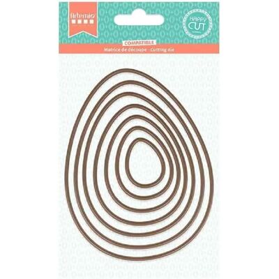 Artemio Set Eggs - Cutting Dies - Egg Shape - Scrapbooking Artemio Set Eggs - Cutting Dies - Egg Shape - Scrapbooking