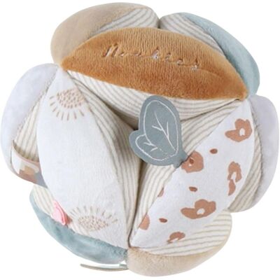 Noukie's Baby Spielzeugball - Beige - Feinmotorik - Visuelle Stimulation - Ab Geburt Noukie's Baby Spielzeugball - Beige - Feinmotorik - Visuelle Stimulation - Ab Geburt