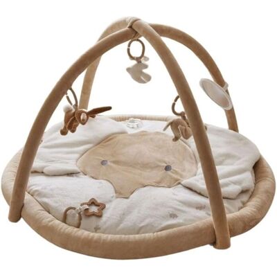 Tapis d'éveil bébé Noukie's - Bali, Moka & Snow - Veloudoux doux, 85x77cm - Tapis d'éveil Tapis d'éveil bébé Noukie's - Bali, Moka & Snow - Veloudoux doux, 85x77cm - Tapis d'éveil