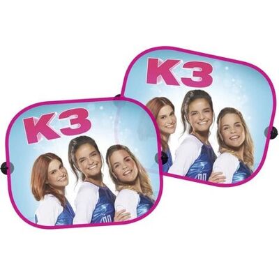 Studio 100 - K3 - 44x36 cm - 2 stuks - autogordijn zon Studio 100 - K3 - 44x36 cm - 2 stuks - autogordijn zon