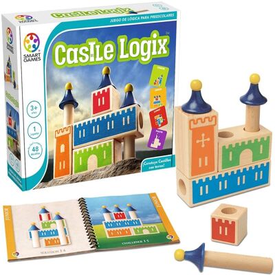 LÚdilo Castle Logix - Educatief houten spel voor kinderen 3+ LÚdilo Castle Logix - Educatief houten spel voor kinderen 3+
