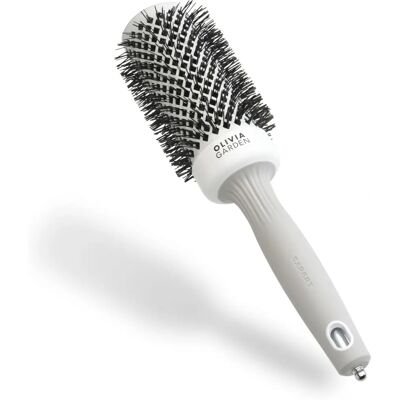 Olivia Garden Expert Shine Wavy Bristles White & Grey Hairbrush - Hairbrush Olivia Garden Expert Shine Wavy Bristles White & Grey Hairbrush - Hairbrush