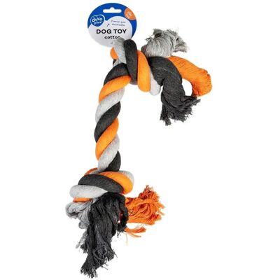 Duvo+ Jouet os de coton pour chiens - Orange 20cm Duvo+ Jouet os de coton pour chiens - Orange 20cm