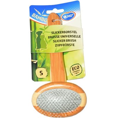 Duvo Plus Bambou Métallique Longs Poils - Brosse pour Chiens - Publicité Duvo Plus Bambou Métallique Longs Poils - Brosse pour Chiens - Publicité