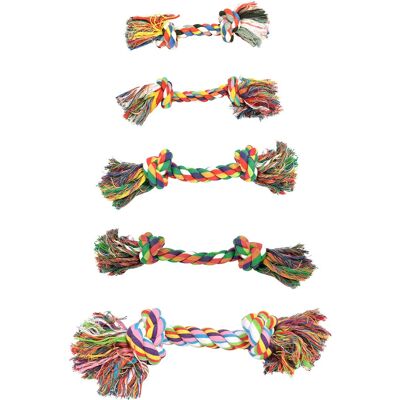 DUVO+ Hundespielzeug - Mehrfarbig mit 2 Knoten - 40cm DUVO+ Hundespielzeug - Mehrfarbig mit 2 Knoten - 40cm