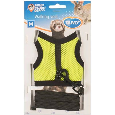 Harnais et laisses DUVO+ pour petit animal - Jaune - Publicité Harnais et laisses DUVO+ pour petit animal - Jaune - Publicité
