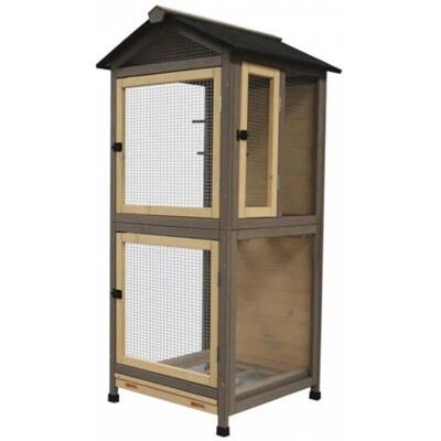 Cage à oiseaux Duvoplus Citadel Country - 70x70x151 cm, marron - Publicité Cage à oiseaux Duvoplus Citadel Country - 70x70x151 cm, marron - Publicité